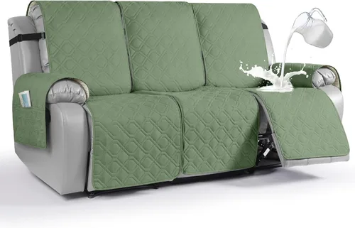 Vista 41 de VANSOFY Funda impermeable para sofá reclinable, lavable, funda para sofá reclinable de 1 pieza, protector de muebles con correas elásticas, bolsillo