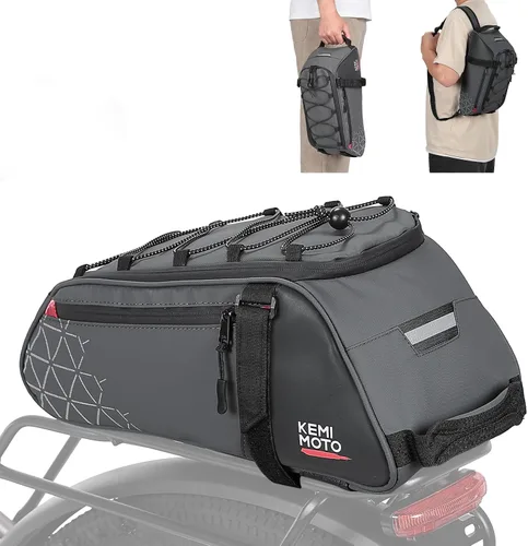 Vista 10 de KEMIMOTO Bolsa trasera para bicicleta – 8L PVC resistente al agua bolsas para bicicleta trasera de bicicleta, alforja para maletero de bicicleta