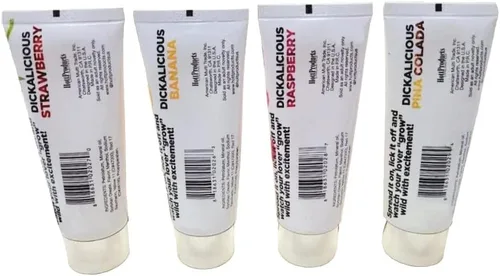 Vista 2 de Dick-alicious Penis Arousal Gel (Unisex) Uso en áreas íntimas (plátano)