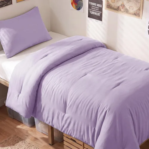 Vista 44 de CozyLux - Juego de edredón beige tamaño individual/individual XL, 2 piezas de juego de cama extra largo sólido transpirable acolchado, juego de cama