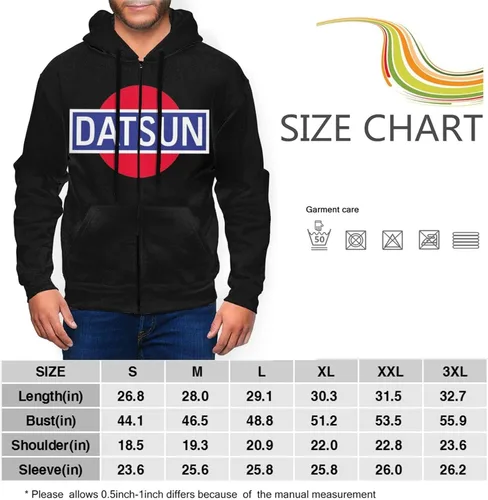 Vista 4 de Lizisgu Datsun - Sudadera con capucha y cremallera completa para hombre