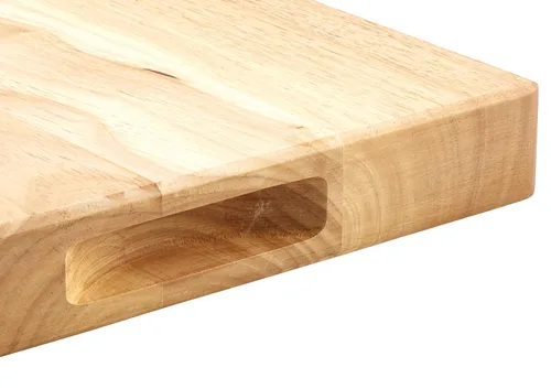 Vista 2 de Winco WCB-1824 - Tabla de cortar de madera, 18 x 24 x 1.75 pulgadas, tamaño mediano, color marrón claro