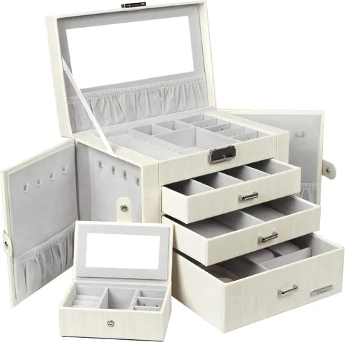Vista 2 de Homde Paquete de joyería un joyero blanco + un joyero negro