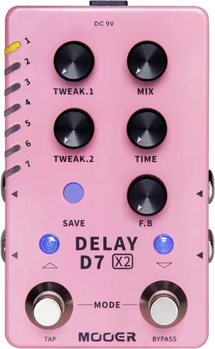 Vista 13 de Pedal de guitarra con máquina de batería MOOER con 121 ritmos de batería, 11 estilos musicales, 7 ranuras de ritmo, función de relleno, botón