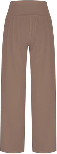 Vista 5 de SMIDOW Pantalones de cintura alta para mujer, casuales, holgados, de pierna ancha, pantalones largos con bolsillos, ajuste relajado, pantalones