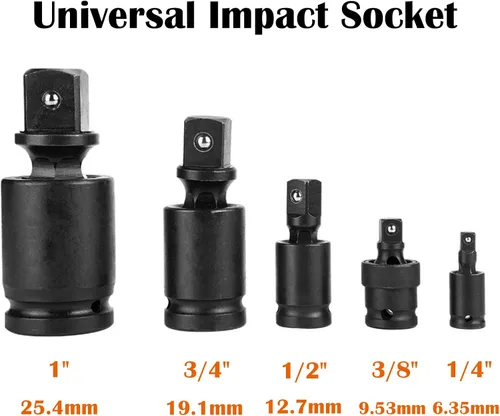 Vista 2 de Zócalo de impacto profundo de 1 pulgada Adaptador giratorio Wobble Universal Joint Impact Socket - Métrico, 1 unidad