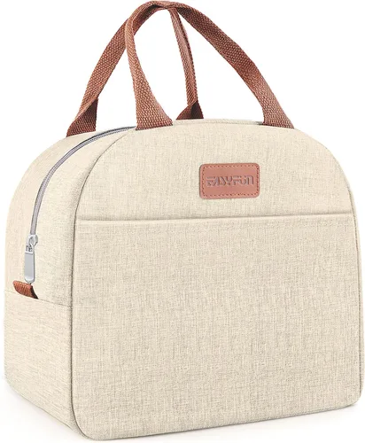 Vista 15 de Bolsa de almuerzo para mujeres y hombres, lonchera aislada para adultos, pequeña lonchera hermética enfriadora, contenedores de comida para almuerzo