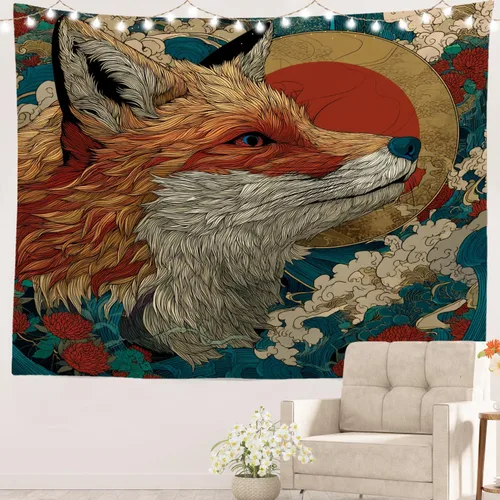 Vista 27 de Batmerry Abstract Repeat Polyester Tapestry, Tiled Directional Lightweight Wall Hanging High-Definition Print Backdrop For Dorm Room Bedroom Living
