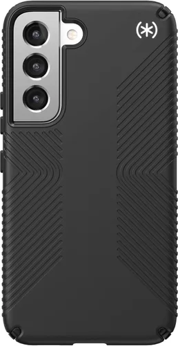 Vista 2 de Speck Productos Funda Presidio2 Grip Samsung Galaxy S22, bisel elevado, Negro/Negro/Blanco