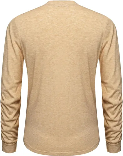 Vista 6 de M&F EVENMINE Camisas Henley de moda para hombre, casual, con botones, manga largacorta, ajustada, de algodón, con bolsillo