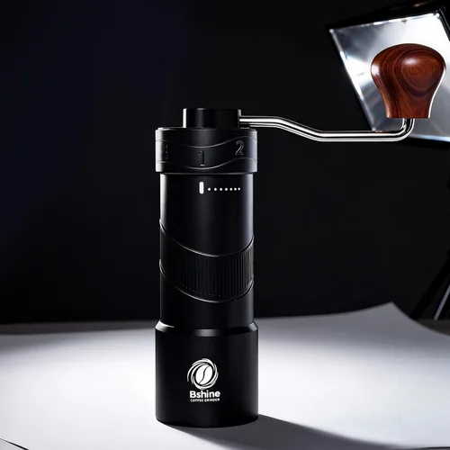 Vista 8 de Bshine Molinillo manual de grano de café con estuche de transporte, numérico externo ajustable, molinillo de café de manivela cónica mini molino