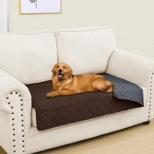 Vista 99 de Smiry Funda impermeable para cama de perro, manta reversible para mascotas para sofá Manta suave lavable para perro, funda a prueba de fugas