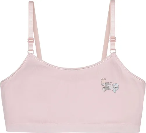 Vista 7 de Sujetadores de entrenamiento para niñas con almohadillas, correas ajustables en la espalda de malla