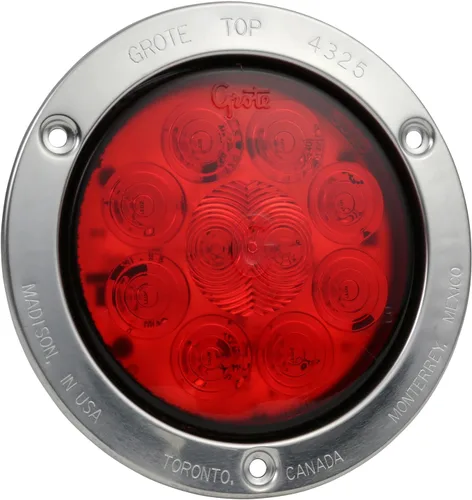 Vista 2 de Grote 53303 Supernova - Luz LED de 10 diodos de 10 cm para luz de freno, giro y auxiliar - Brida resistente a robos, pin macho