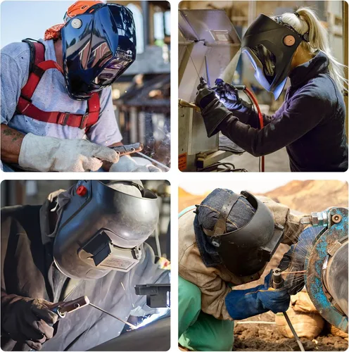 Vista 4 de Sujetadores de campana de soldadura, capucha de soldadura de aleación de aluminio para casco de tuberías con arandela de silicona antideslizante