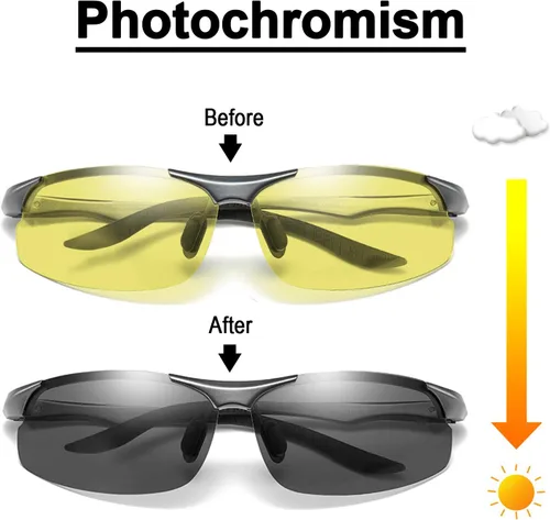 Vista 6 de YIMI Gafas de sol polarizadas fotocromáticas para conducción z87 para hombres y mujeres gafas de seguridad de día y noche