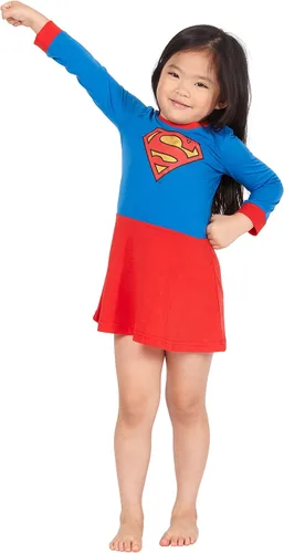 Vista 2 de Supergirl Disfraz de superhéroe Flyaway para niñas