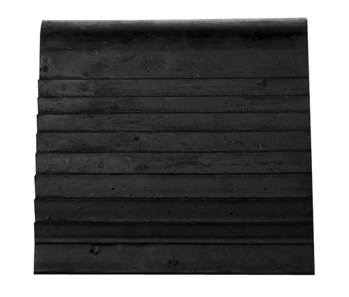Vista 3 de Vestil RBW-3 Cuña triangular de goma industrial de 6-1/2 pulgadas x 6 pulgadas x 3 pulgadas, color negro