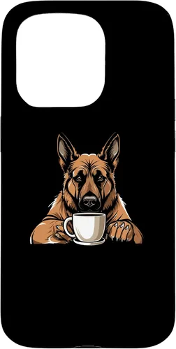 Vista 22 de iPhone 16 Dog Breed Coffee - German Shepherd Case