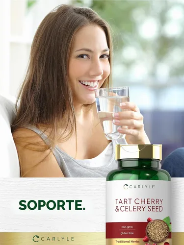 Vista 7 de Carlyle Tarta Cereza y Apio Suplemento de Semillas 200 Cápsulas