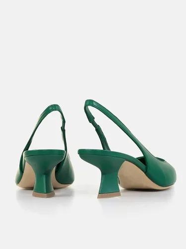 Vista 6 de gihubafuil Zapatos de tacón bajo para mujer, zapatos de tacón cerrado, puntiagudos, zapatos de vestir casuales con espalda descubierta