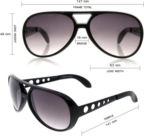 Vista 4 de Gafas de sol grandes King of Rock & Roll Aviator