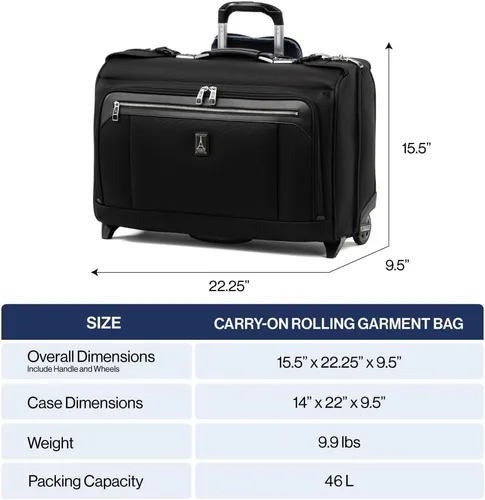 Vista 6 de Travelpro Platinum Elite Bolsa de vestir con ruedas
