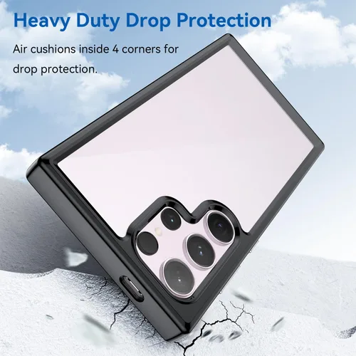 Vista 2 de Funda de TPU para ExAchat C24 Ultra 5G + 2 HD de vidrio templado, carcasa protectora trasera - 9 dureza anti-arañazos protector de pantalla