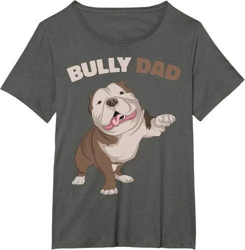 Vista 83 de American Bully Dad Dog Owner Father Funny Men T-Shirt Asphalt Grey