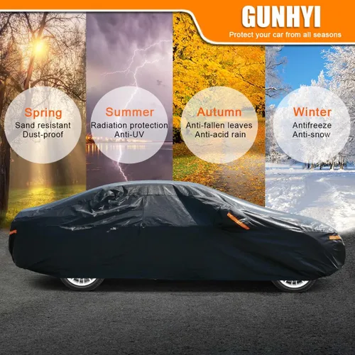 Vista 5 de GUNHYI - Funda para automóvil SUV de 7 capas, ajuste personalizado para BMW X1 (2010-2025), impermeable para todo tipo de clima, resistente