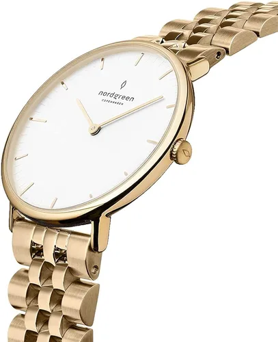 Vista 2 de Nordgreen Reloj de oro escandinavo nativo con correas intercambiables