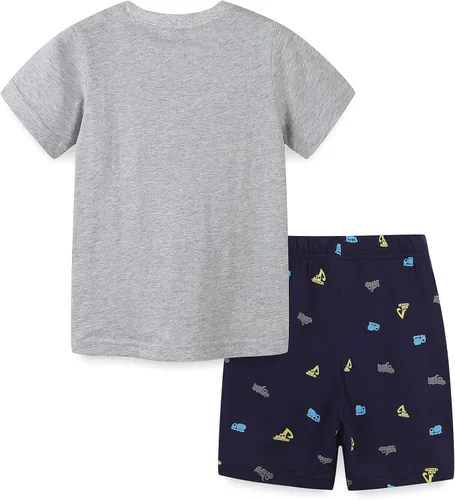 Vista 2 de Conjunto de camiseta de manga corta y pantalón corto de algodón para niño pequeño