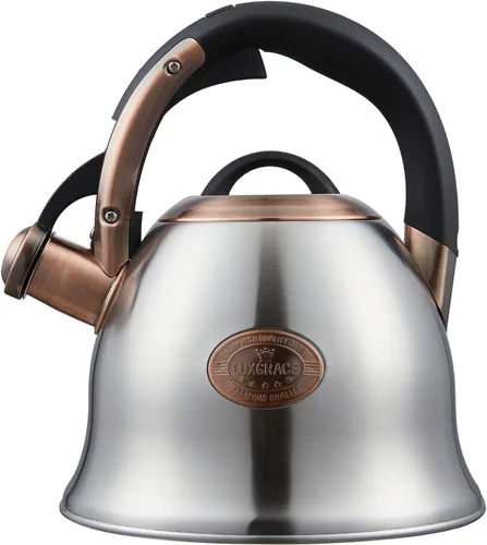 Vista 13 de Tetera de Té - Hervidor de 2.2 Quart para Estufa Silbante de Acero Inoxidable Ollas de Té para Estufa Silbante de Té