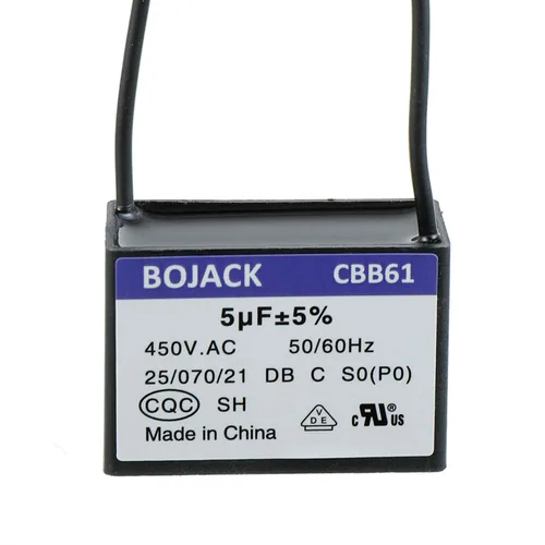 Vista 9 de BOJACK CBB61 4uF+5uF+6uF 250V AC Ventilador de techo Condensador de arranque para compatible con Harbor Breeze & New Tech 5 Wire