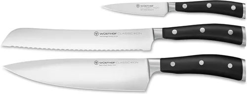 Vista 4 de WÜSTHOF Classic IKON - Juego de cuchillos de chef asiáticos de 2 piezas, color negro