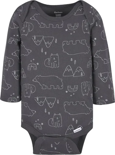 Vista 4 de Gerber baby-boys 3-pack Long Sleeve Onesies Bodysuit