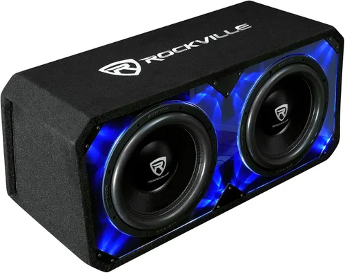 Vista 20 de Rockville DV8K52 - Subwoofers dobles de 8 pulgadas K5 1600 W para automóvil, carcasa ventilada, 2 ohmios