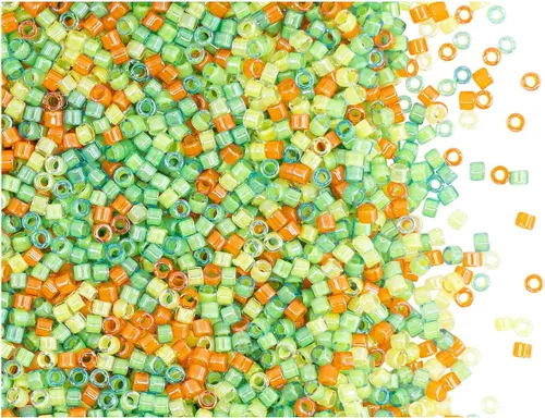 Vista 6 de Miyuki Delica Seed Bead - Mezcla 10/0 para hacer joyas, cuentas de semillas de vidrio japonesas, 0.7 oz (10 g)