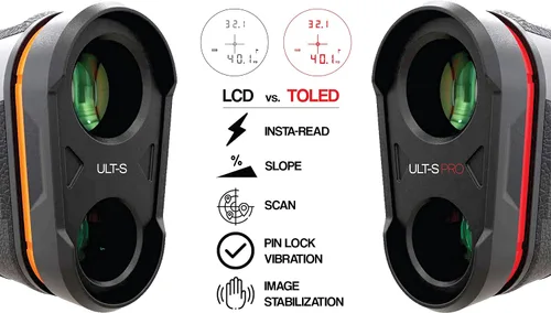 Vista 5 de TecTecTec ULT-S & ULT-S Pro con telémetro de golf de estabilización con pendiente y vibración, tecnología de lectura hiper, prismáticos inteligentes