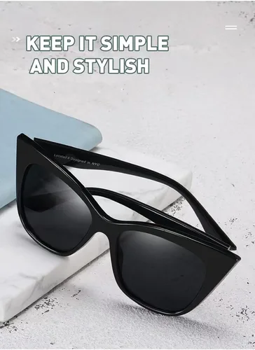 Vista 4 de CYLEN Cateye - Lentes de sol para mujer, protección UV 400, lentes de sol polarizados