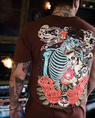 Vista 6 de Sullen Take Care Tattoo Lifestyle Graphic - Camiseta prémium para hombre