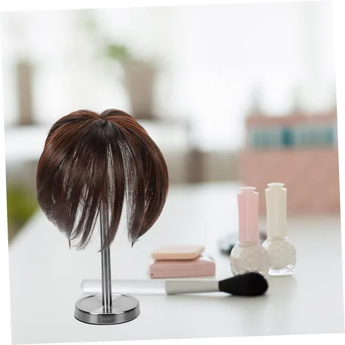 Vista 7 de Flequillos para el cabello, mini pinzas para el cabello, toppers invisibles de cabello humano con flequillo, clip en la parte superior, pelucas
