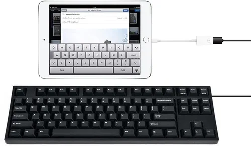 Vista 2 de Apple Lightning a adaptador de cámara USB, cable USB 3.0 OTG para iPhone/iPad para conectar lector de tarjetas, unidad flash USB, disco U, teclado