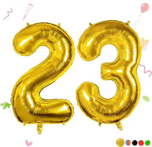Vista 15 de Globos grandes de 40 pulgadas de números del 0 al 9, globos numéricos para decoración de fiesta de cumpleaños, globos de helio de aluminio