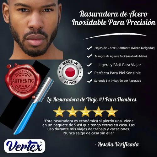 Vista 6 de Afeitadora de viaje para hombre con estuche, herramienta para moldear la barba, bigote, barbas, recortadora recta, afeitadora de cabra, modeladora
