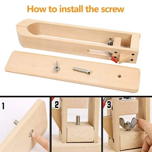 Vista 4 de Poni de costura de cuero, mesa de madera escritorio pony caballo abrazadera para bricolaje cuero