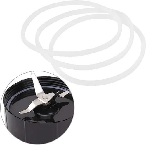 Vista 2 de Junta de goma de 3 piezas, sellos de junta de repuesto de silicona, junta de sellado de goma O-Junta de repuesto Juicer Blender Cross Blade (01)