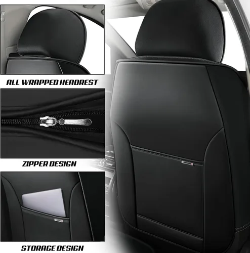 Vista 3 de Cubiertas de asiento ILMO para camiones 2009-2026 F150, 2011-2026 F250 F350 XL XLT Super Duty Crew Cab Lariat King Ranch Platinum, protectores