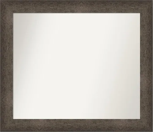 Vista 27 de Amanti Art Espejo de pared personalizado no biselado (25 x 25 pulgadas), marco de bronce acentuado, varios tamaños personalizados, espejo de baño