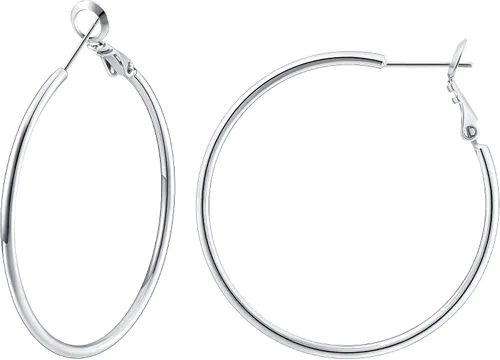 Vista 27 de Gacimy Aretes de aro de oro para mujer, aros finos chapados en oro de 14 Negro
